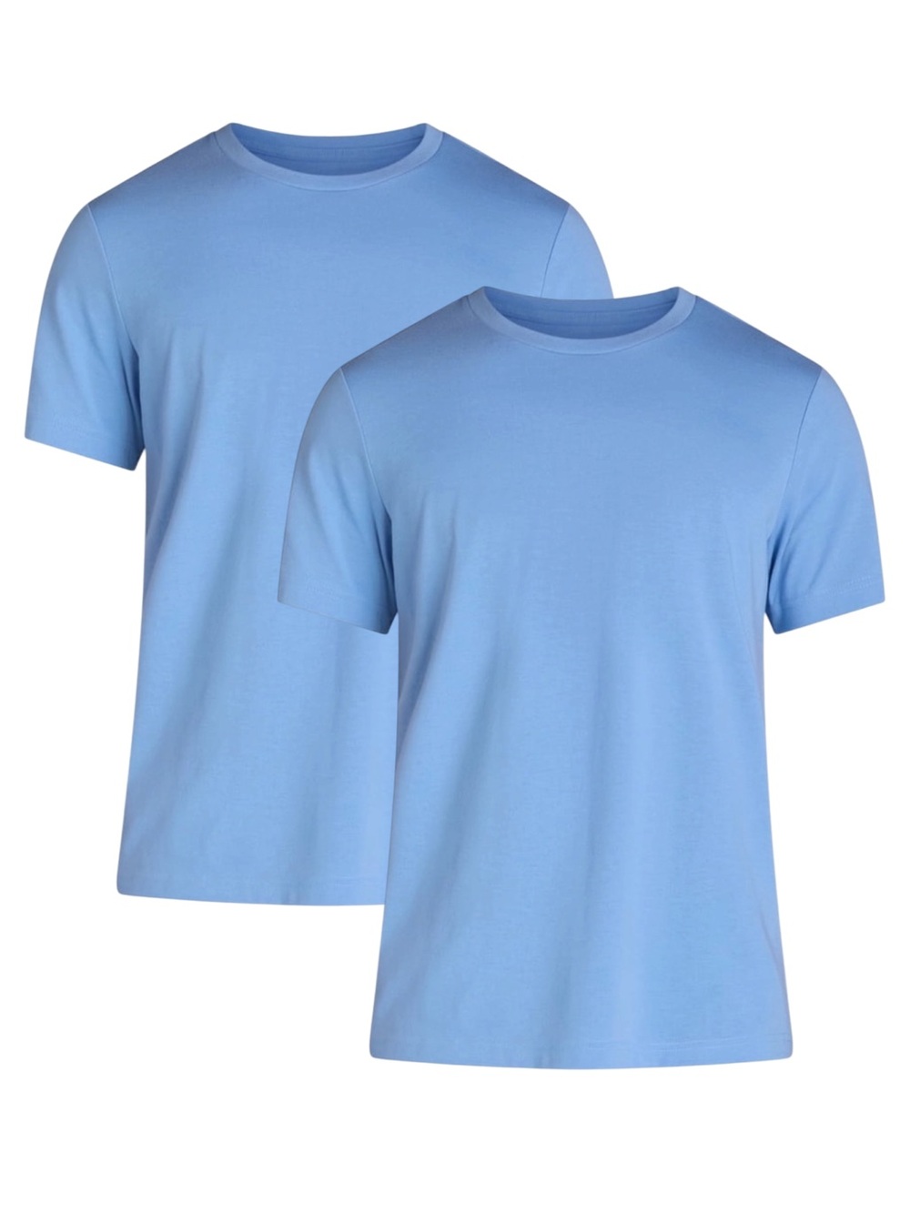 George Cotton Blend Moisture Wicking Crewneck Tee Blue Lot of Two NWT